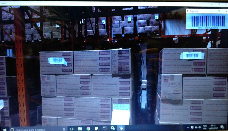Captura de etiquetas, códigos e endereços de armazenagem pelo sistema iC3